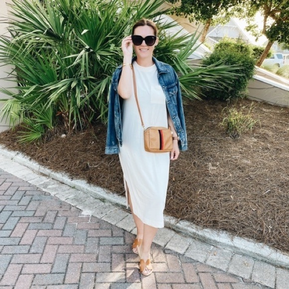 & NEW The Organic Cotton Weekend Tank Dress Bone Small - Picture 4 of 6